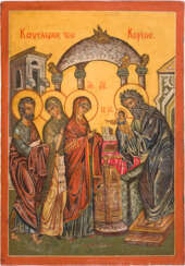 IKONE MIT DER DARBRINGUNG CHRISTI IM TEMPEL