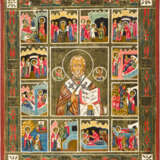 A VITA ICON OF ST. NICHOLAS OF MYRA AND A TRIPTYCH SHOWING PORTRAITS OF THE MOTHER OF GOD - photo 3