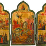 A SMALL ICON AND TWO TRIPTYCHS SHOWING ST. GEORGE KILLING THE DRAGON - photo 4