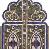 A LARGE CLOISONNÉ ENAMEL TRIPTYCH SHOWING THE DEISIS - photo 2