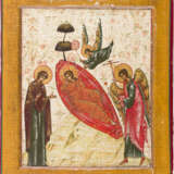 AN ICON SHOWING CHRIST 'THE UNSLEEPING EYE', A RELIEF OF THE ANASTASIS AND A ROOF TILE - photo 4