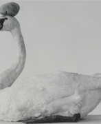 Épreuve à la gélatine argentique. Bernadette Lahmer. Untitled (Schwan mit Stein)