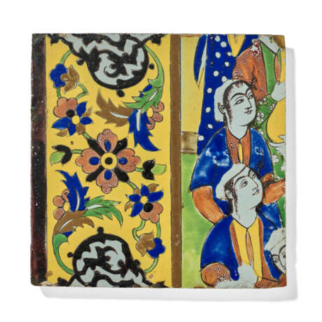 A CUERDA SECA POTTERY TILE PANEL - Foto 2