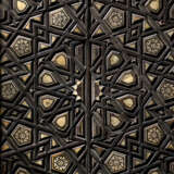 AN IVORY AND EBONY-INLAID WOODEN PANEL - фото 2