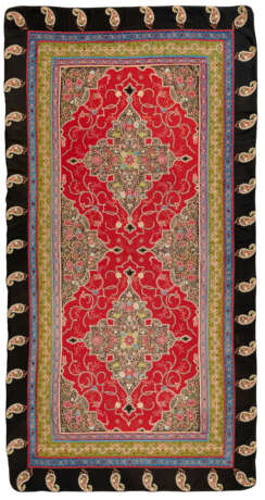 A RASHT EMBROIDERED AND APPLIQU&#201;ED WOOLEN PANEL - photo 1