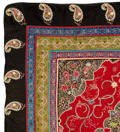 A RASHT EMBROIDERED AND APPLIQU&#201;ED WOOLEN PANEL - photo 3