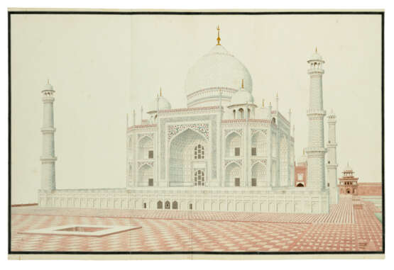A LARGE ARCHITECTURAL DRAWING OF THE TAJ MAHAL - photo 1