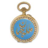 A DIAMOND-SET ENAMELLED MINIATURE POCKET WATCH - Foto 3