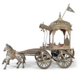 A PARCEL GILT SILVER CHARIOT AND HORSES - photo 2
