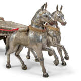 A PARCEL GILT SILVER CHARIOT AND HORSES - photo 4