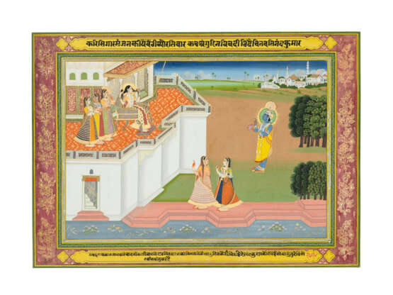 FOUR PAINTINGS FROM A KRISHNA LILA SERIES - фото 1