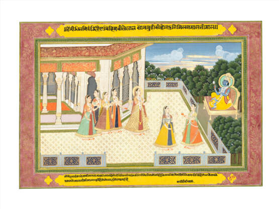 FOUR PAINTINGS FROM A KRISHNA LILA SERIES - фото 3