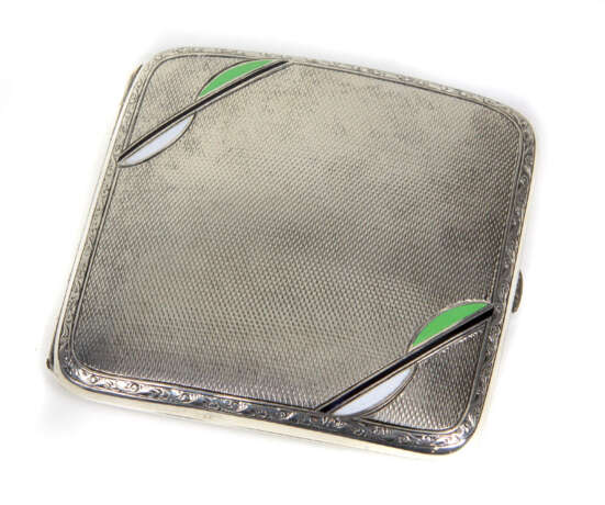 emailliertes Zigaretten Etui - Silber - photo 1