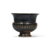 A BLACK-GLAZED RIBBED ZUN - photo 1