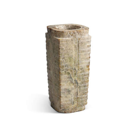 A RARE SIX-TIERED JADE CONG - фото 1