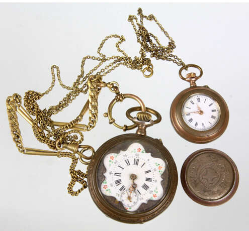 2 Taschenuhren um 1900 - Silber 800 - photo 1