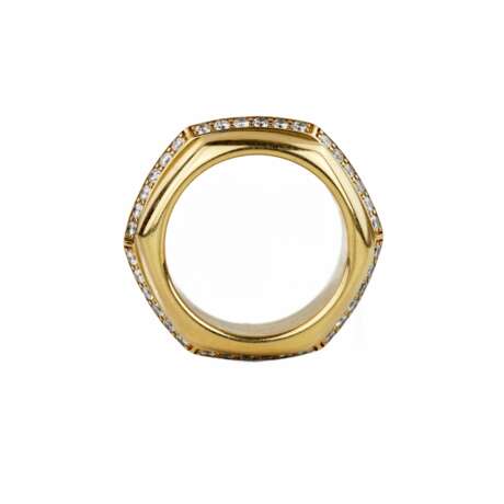 Bague ecrou en or 18 carats avec diamants. Possession de Piaget. Diamanten 21th century - Foto 4