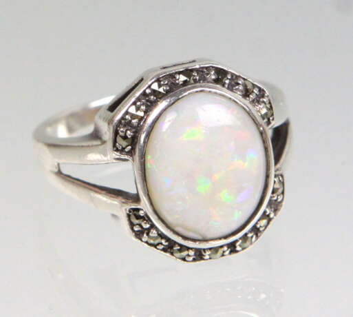 Opal Ring mit Markasiten - photo 1