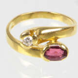 Rubin Brillant Ring - Gelbgold 750 - Foto 1