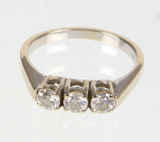 Brillant Ring - Weissgold 585 - Foto 1