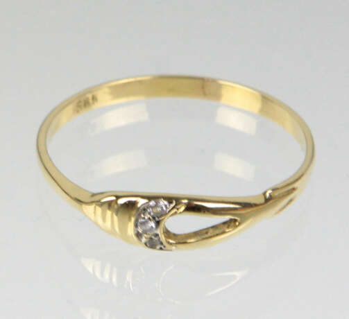 Damen Ring mit Besatz - Gelbgold 585 - Foto 1