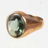 Ring mit turmalinfarbenem Besatz - Gelbgold 333 - Foto 1