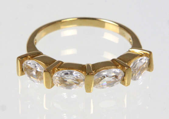 Zirkon Ring - Gelbgold 375 - Foto 1