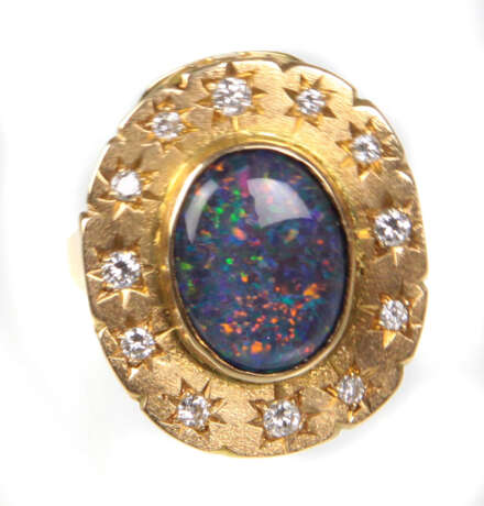 Opal Brillant Ring - Gelbgold 585 - фото 1