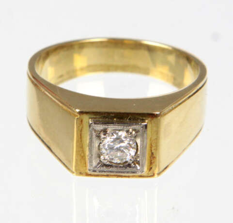 Diamant Solitär Ring - Gelbgold 585 - фото 1