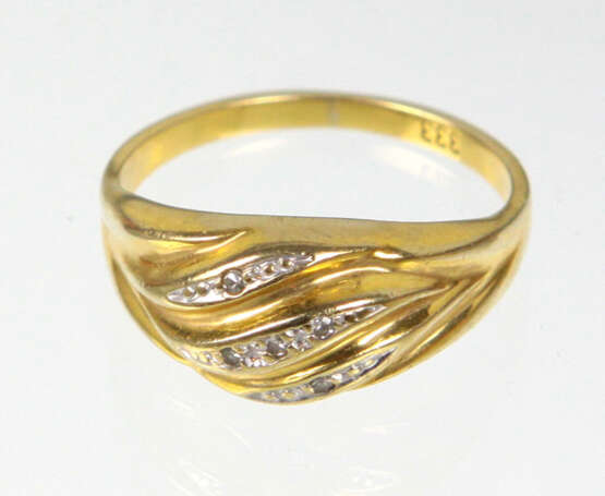 Diamant Ring - Gelbgold 333 - Foto 1