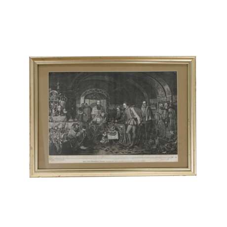 Engraving Tsar Ivan the Terrible Engraving At the turn of 19th -20th century - photo 1