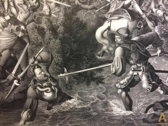 A large engraving of the 19th century Bronze wood 19th century - photo 2