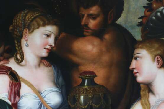 Sc&egrave;ne mythologique Coupe de Cer&egrave;s. Frans Floris de Vriendt. Naturholz 16th century - Foto 5