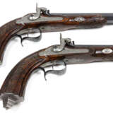 Paar Duell-Pistolen im Kasten um 1850 - Foto 9