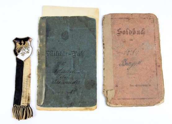 Militär Paß 1886, Soldbuch 1915/18 unter anderem - фото 1