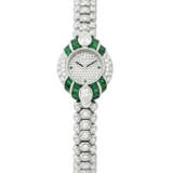 AUDEMARS PIGUET, WHITE GOLD, DIAMOND AND GREEN GEMSTONE-SET BRACELET WATCH - Foto 1