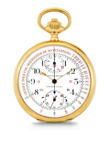ANON, SINGLE BUTTON CHRONOGRAPH POCKET WATCH - photo 1
