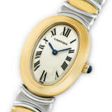 CARTIER, STEEL AND GOLD BAIGNOIRE BRACELET WATCH - Foto 2