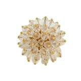 Une bague spectaculaire avec quartz en forme de pissenlit en fleurs. Gold-plated metal 21th century - Foto 2