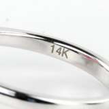 White gold ring with synthetic ruby and diamonds. Diamonds 21th century - photo 6