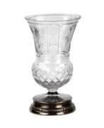 Silver. Crystal vase in silver.