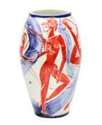 Overview. Author`s ceramic vase Dancing on the shore. Kalapyshina. 2019 year. 
