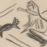 Ernst Ludwig Kirchner. Kleines Mädchen mit einer Katze spielend - photo 1