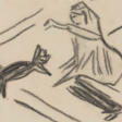 Ernst Ludwig Kirchner. Kleines Mädchen mit einer Katze spielend - Maintenant aux enchères