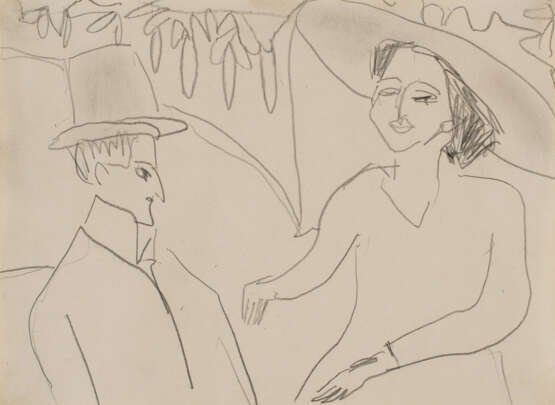 Ernst Ludwig Kirchner. Herr und Dame im Gespräch - Foto 1