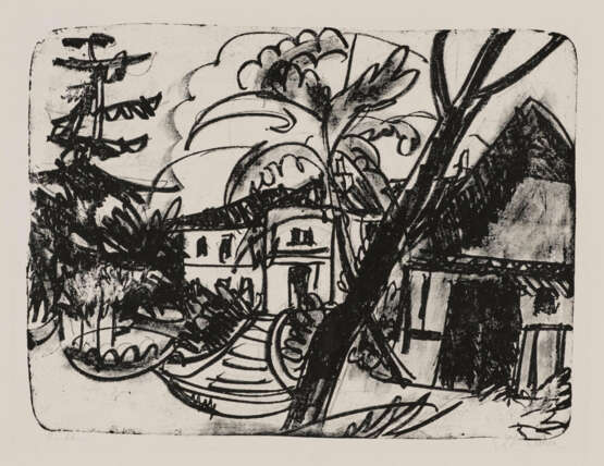 Ernst Ludwig Kirchner. Dänischer Hof mit Herrenhaus - photo 1