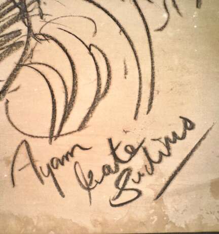 “Ayam Kate Sudino” by Affandi Affandi Art Affandi Koesoema (1907 - 1990) crayon on paper Crayon drawing Abstract Expressionism Animal Indonesia Modern Art (20th Century) 1975 - photo 3