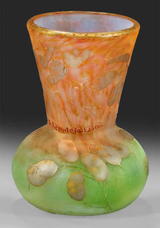 Seltene "Vase parlant" von Daum Frères mit "Monnaie du Pape" - photo 1