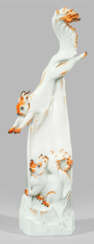 Große Eichhörnchen-Figurengruppe von Meissen