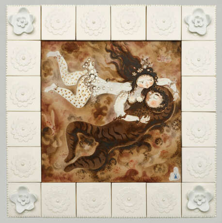 Großes Meissen Unikat-Wandbild "Paar in Braun" - фото 1 Großes Meissen Unikat-Wandbild "Paar in Braun" - фото 1